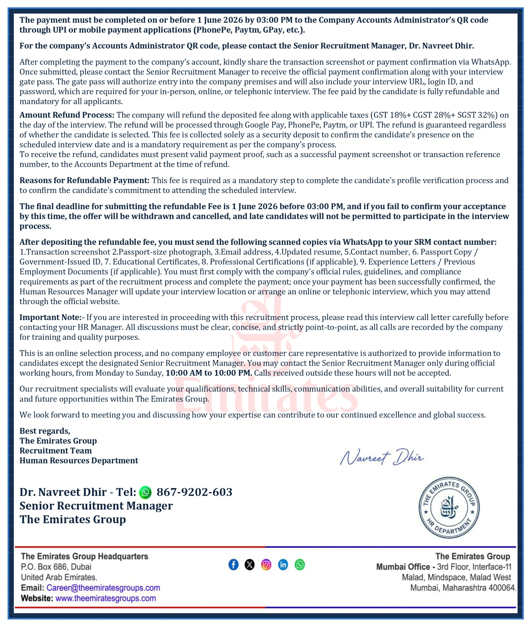 Interview Letter Page 3